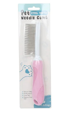 Pet Grooming Needle Comb for Cleaning Fur (Single Piece)